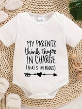 White Baby Romper Suit Newborn Infant Outfit Boys Girls Bodysuit Birthday Gifts