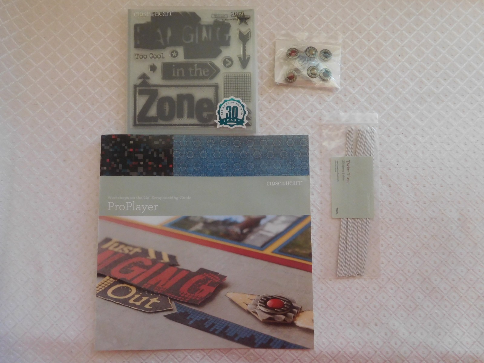 Lot of 7 PARTIAL USED Close to My Heart Scrapbooking Kits Workshop Paper  Stamps