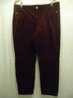 J. JILL L Petite Rich Chocolate Brown Velvet Corduroy Straight Leg Pants Slacks — photo 1