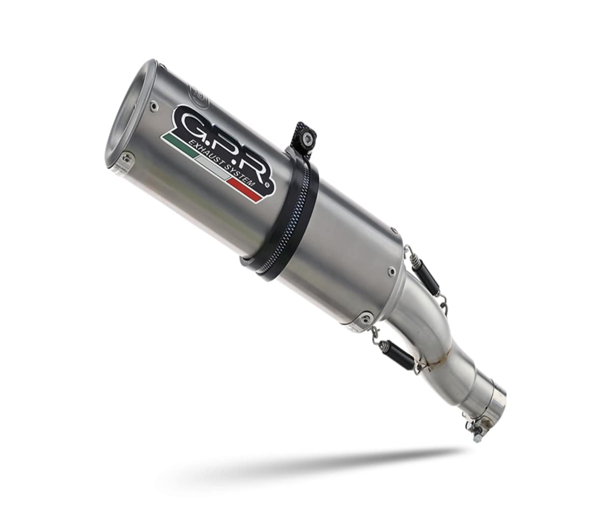 Appr exhaust muffler GPR M3 Titan Natural in Satin Titan Honda NX500 2024 2026