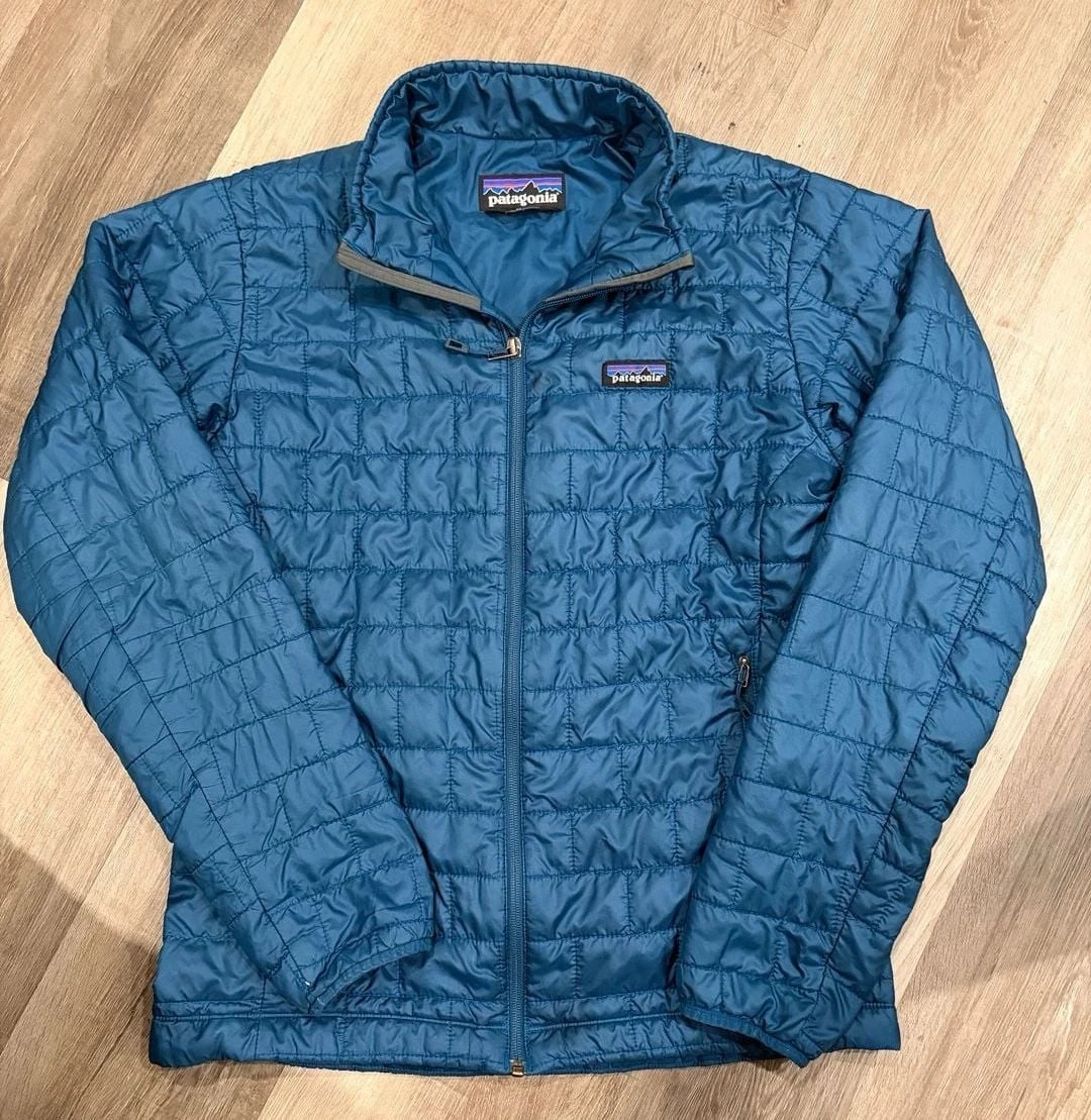Patagonia Men's Nano Puff Jacket Teal Blue Size M image 1