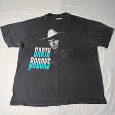Vintage 1992 Garth Brooks Shirt Hanes Beefy-T Black Mens Large 90s Country Rock