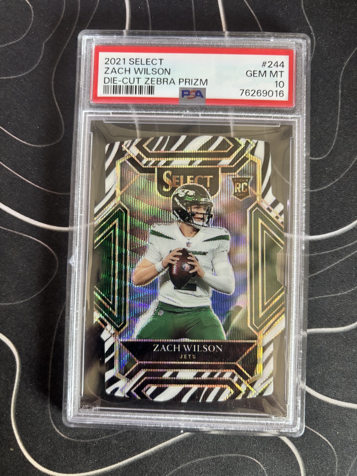 Zach Wilson Panini Select #244 Zebra Die Cut