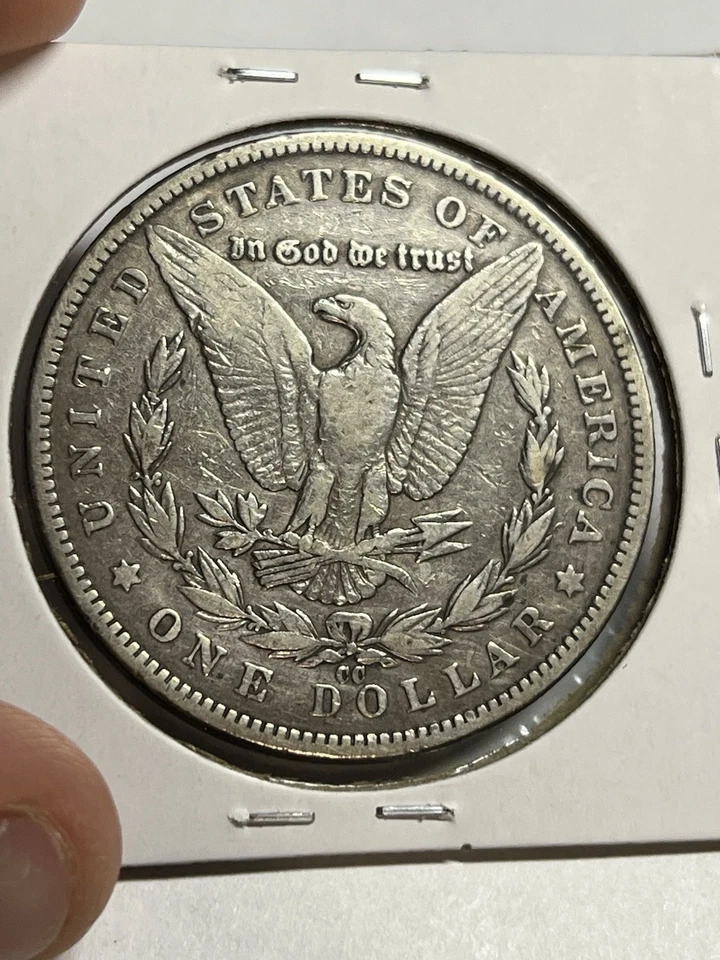 Dólar Morgan 1891-CC 90 % PLATA, $1 XF DETALLES Monedas: EE. UU. Foto 2 de 4