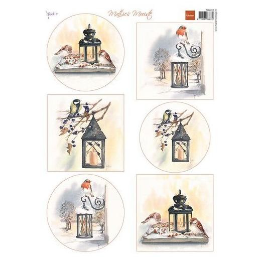 Marianne Design A4 Cardtoppers Sheet - Mattie's Winter Lanterns MB0212