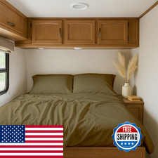 Shreem Linen Rv Short Queen Sheets 60X75 100 Egyptian Cotton 4-Piece Camper