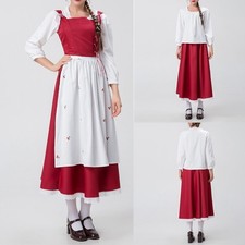 Rotkäppchen Kleid Kostüm Partys Urlaub Outfit Langarm Oberteil