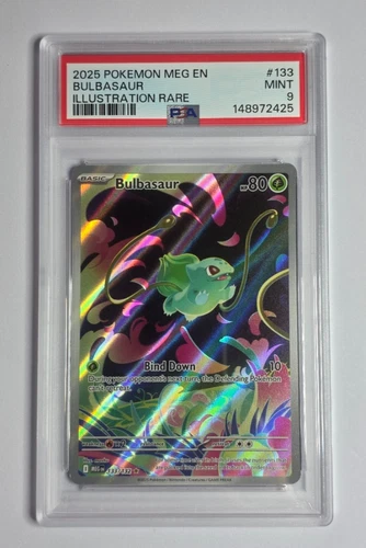 2025 Pokemon Mega Evolution Promo Bulbasaur Illustration Rare #133 PSA 9