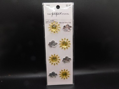 The paper studio Sun & Cloud Rhinestone stickers 8pc 