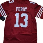 youth SF 49ers #13 brock purdy S-xl stitched customized nwt. red