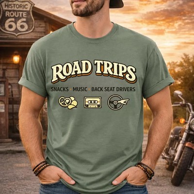 Road Trips Graphic Comfort Tee Travel Shirt Vacation Adventure Gift