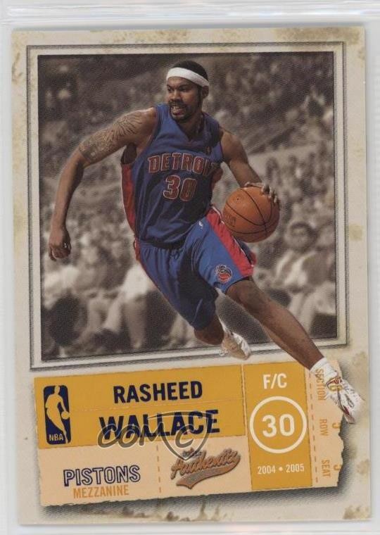 2004-05 Fleer Authentix Mezzanine 17/50 Rasheed Wallace #6 2b6