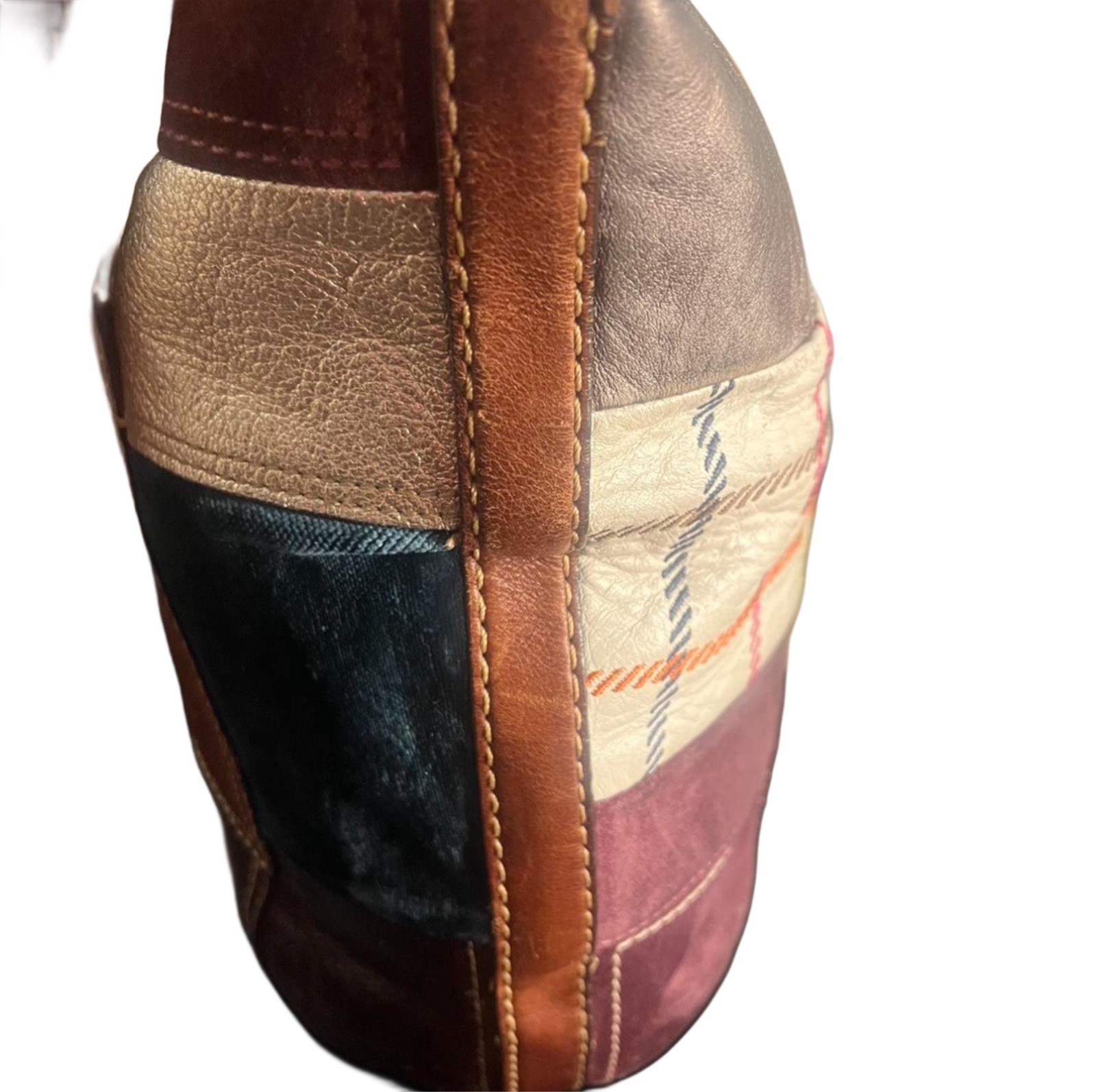 Coach Bleeker Multicolor Patchwork Leather Suede … - image 5