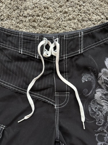 Vintage Billabong Native Chief Indianer Totenkopf Y2K Surf Boardshorts Herren 30 - Bild 3 von 10