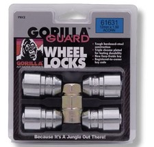 4 Gorilla Guard Lock 1 Key Bulge Acorn Wheel Rim Lug Nuts 12x1.5 12 1.5 Chrome M 4 Gorilla Guard Lock 1 Key Bulge Acorn Wheel Rim Lug Nuts 12x1.5 12 1.5 Chrome M