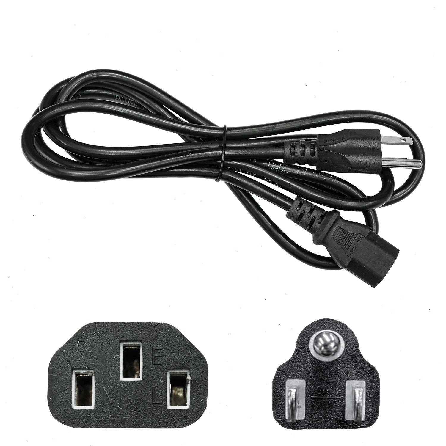 Lot 1-100 US AC Power Cord Cable Desktop Monitor Computer PC