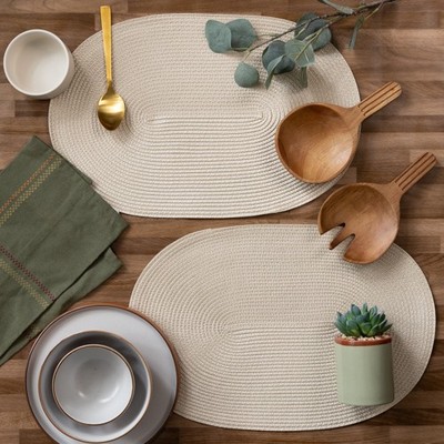 d-c-fix Tischsets Mandel 44 x 29 cm oval geflochten