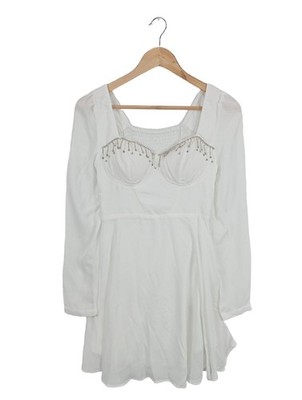 ANEWSTA Abendkleid Damen Kleid Gr. DE 36 weiß Elegant