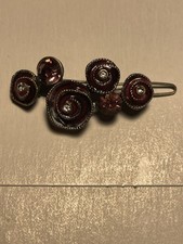 Metal Purple Flower hair Barrette