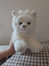Russ Yomiko Persian Cat Plush White Classic Green Eyes Kitty Stuffed Animal Toy