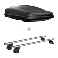 Dachbox Topbox TopBox 420 + Dachträger Menabo für Nissan Micra II Typ K11 top