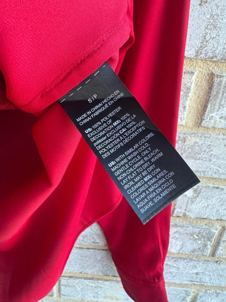 Blusa para mujer White House Black Market manga larga encaje detalle floral talla S Foto 4 de 4