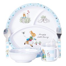 Beatrix Potter Peter Rabbit 5 Piece Melamine Dinnerware Set - UK SELLER