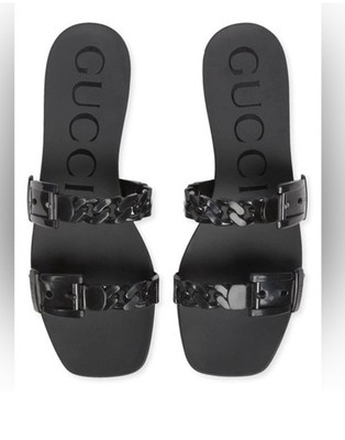 Gucci Black Slide Sandals