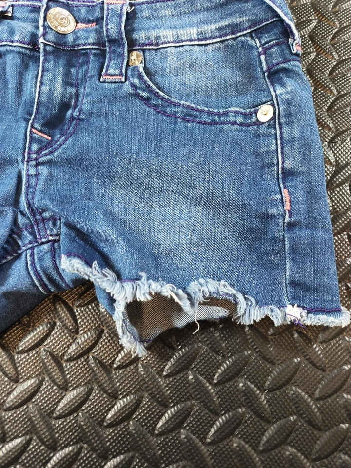 Pantalones cortos True Religion Joey Super T para niñas, talla 7 costuras rosas Foto 4 de 4