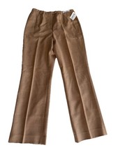 Vtg Pendleton Trousers 12 Women Portland 100 Virgin Wool Pants Beige Career NEW