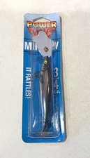 Luhr Jensen Power Dive Minnow METALLIC SILVER BLACK TOP 3/4oz Fish Plug Lure NEW