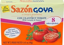 Goya Sazon Seasoning With Culantro  Tomato, 1.41