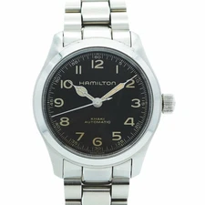 5wwm0010 Hamilton Khaki Field H704050 Black Dial Used Men s Watch