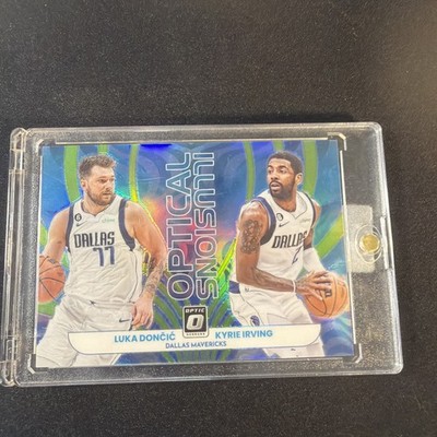 Panini Optic - Optical Illusions Kyrie Irving, Luka Dončić Lime Green Prizm /149