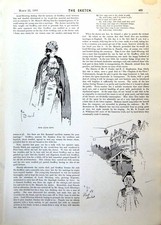 Old Antique Print Miss Alice Etsy Miss Bullion Caller Market Scene 1893 19th