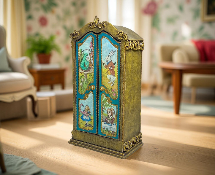 Wardrobe for dollhouse. Dollhouse miniature.1:12. Handmade. 
