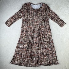 Vestido J Jill Pequeño Pequeño Manga 3/4 Botón Cambio Informal Tejido Bolsillos Abstractos