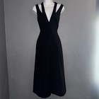 BCBGMAXAZARIA Black Halo Jackie O V-Neck Wide Strap Jumpsuit Romper Womens XS — photo 1