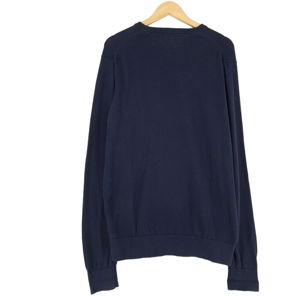 Suéter Vintage Tommy Hilfiger Para Hombre Azul Hy9 Talla XL - Imagen 3 de 4