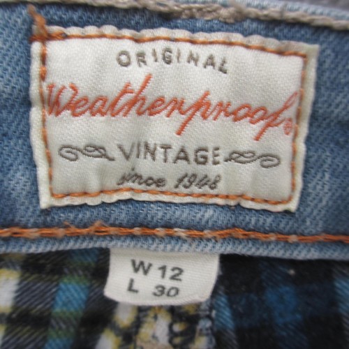 Weatherproof Vintage Jeans Womens 12 L30 Light Wash Flannel Lined Slim Straight - Picture 9 of 11