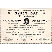 Gypsy Day Northern State Teachers College Homecoming 1940 South Dakota Ad SAJ4-5
