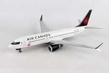 SKYMARKS AIR CANADA 737MAX8 1/100 W/WOOD STAND & GEAR