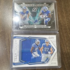 Aidan Hutchinson Jameson Williams 2022 Absolute Team Tandems Dual Jersey 87/99