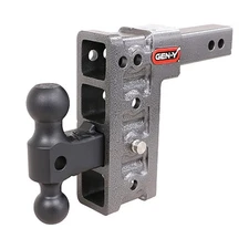Gen-Y Hitch Mega Duty Adjustable 7.5" Drop 2" Receiver 16K w/ Versa-Ball Mount