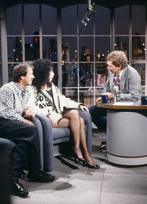 Letterman Musical guests Sonny Bono Cher of Sonny & Cher durin- 1987 Old Photo