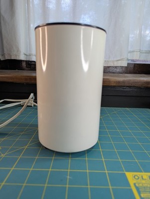 Vintage Kovacs Sonneman Cylinder Up-Light Lamp White Metal 1990s FAST SHIP!