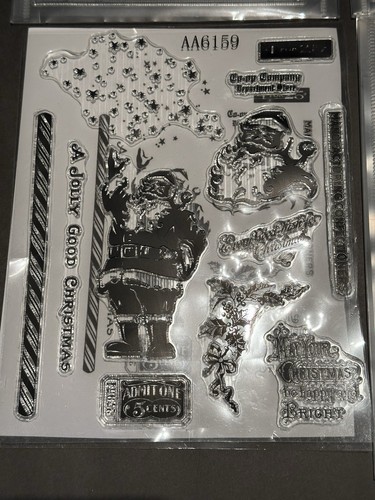 Rubber Cling Stamps Lot of 4 Sets Christmas Holiday Themed Crafts - Picture 5 of 10