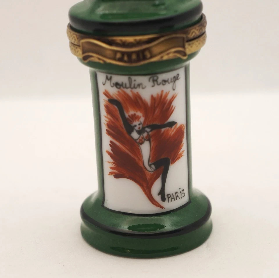 New French Limoges Trinket Box Paris Advertising Morris Column | eBay UK
