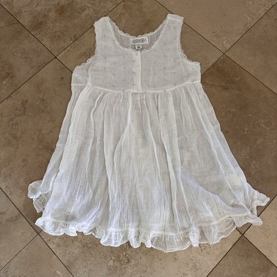 Victoria's Secret Country Vintage 90s White Babydoll Mini Nightgown Dress Size L