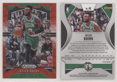2019-20 Panini Prizm Ruby Wave Prizm Jaylen Brown #40